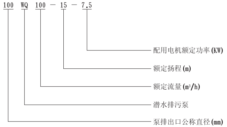 WQ高效固定式潜水小黄片应用下载型号意义